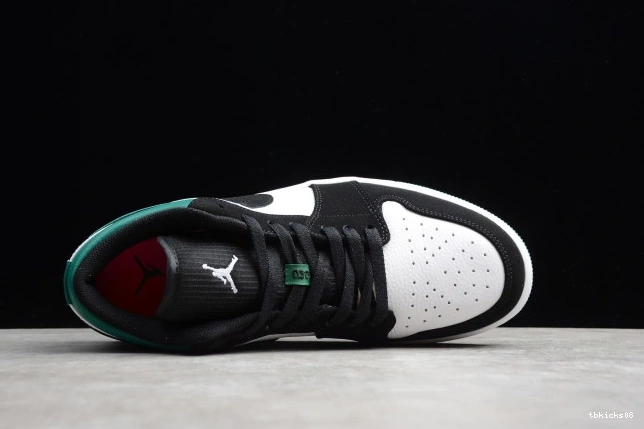 Cheap TBkick Mystic Jordan Low Black Air White 1 Green 553558-113 0707